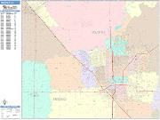 Fresno <br /> Wall Map <br /> Color Cast Style 2024 Map