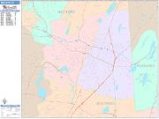 Meriden <br /> Wall Map <br /> Color Cast Style 2024 Map