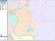 Council Bluffs <br /> Wall Map <br /> Color Cast Style 2024 Map