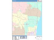 Waukegan <br /> Wall Map <br /> Color Cast Style 2024 Map
