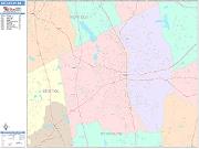 Brockton <br /> Wall Map <br /> Color Cast Style 2024 Map