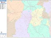Gastonia <br /> Wall Map <br /> Color Cast Style 2024 Map
