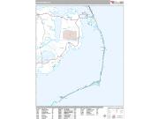 Outer Banks <br /> Wall Map <br /> Color Cast Style 2024 Map