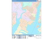 Jersey City <br /> Wall Map <br /> Color Cast Style 2024 Map