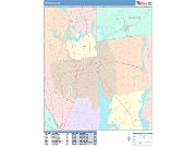 Pawtucket <br /> Wall Map <br /> Color Cast Style 2024 Map