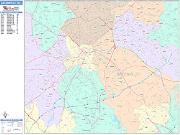 Greenville <br /> Wall Map <br /> Color Cast Style 2024 Map