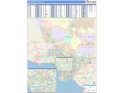 Los Angeles <br /> Wall Map <br /> Color Cast Style 2024 Map