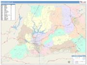 Shasta <br /> Wall Map <br /> Color Cast Style 2024 Map