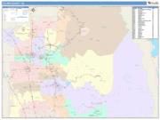 Tulare <br /> Wall Map <br /> Color Cast Style 2024 Map