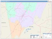Chattooga <br /> Wall Map <br /> Color Cast Style 2024 Map