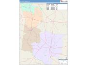 Tattnall <br /> Wall Map <br /> Color Cast Style 2024 Map