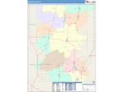 Macoupin <br /> Wall Map <br /> Color Cast Style 2024 Map
