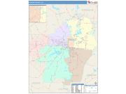 Ouachita <br /> Wall Map <br /> Color Cast Style 2024 Map