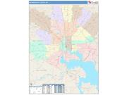 Baltimore City <br /> Wall Map <br /> Color Cast Style 2024 Map