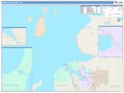 Charlevoix <br /> Wall Map <br /> Color Cast Style 2024 Map