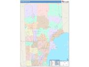 Macomb <br /> Wall Map <br /> Color Cast Style 2024 Map