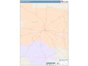 Neshoba <br /> Wall Map <br /> Color Cast Style 2024 Map