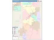 Santa Fe <br /> Wall Map <br /> Color Cast Style 2024 Map