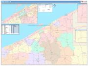 Erie <br /> Wall Map <br /> Color Cast Style 2024 Map