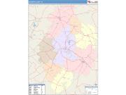 Bastrop <br /> Wall Map <br /> Color Cast Style 2024 Map