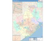 Brazoria <br /> Wall Map <br /> Color Cast Style 2024 Map