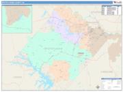 Spotsylvania <br /> Wall Map <br /> Color Cast Style 2024 Map