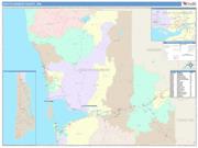 Grays Harbor <br /> Wall Map <br /> Color Cast Style 2024 Map