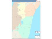 Kewaunee <br /> Wall Map <br /> Color Cast Style 2024 Map