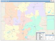 Waupaca <br /> Wall Map <br /> Color Cast Style 2024 Map