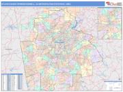 Atlanta <br /> Wall Map <br /> Color Cast Style 2024 Map