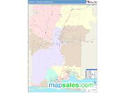 Fort Walton Beach <br /> Wall Map <br /> Color Cast Style 2024 Map