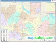 Longview-Marshall <br /> Wall Map <br /> Color Cast Style 2024 Map
