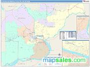 Richland-Kennewick-Pasco <br /> Wall Map <br /> Color Cast Style 2024 Map
