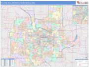 St. Louis <br /> Wall Map <br /> Color Cast Style 2024 Map