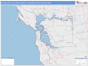 San Francisco-Oakland-Hayward <br /> Wall Map <br /> Color Cast Style 2024 Map