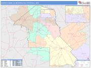 Warner Robins <br /> Wall Map <br /> Color Cast Style 2024 Map