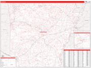 Arkansas <br /> Wall Map <br /> Zip Code <br /> Red Line Style 2024 Map