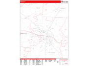 Dothan <br /> Wall Map <br /> Zip Code <br /> Red Line Style 2024 Map