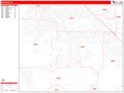 Surprise <br /> Wall Map <br /> Zip Code <br /> Red Line Style 2024 Map