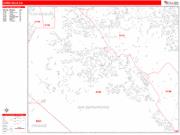 Chino Hills <br /> Wall Map <br /> Zip Code <br /> Red Line Style 2022 Map