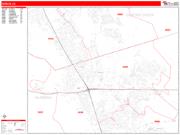 Dublin <br /> Wall Map <br /> Zip Code <br /> Red Line Style 2022 Map