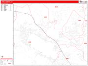 Lake Elsinore <br /> Wall Map <br /> Zip Code <br /> Red Line Style 2024 Map
