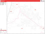 Manteca <br /> Wall Map <br /> Zip Code <br /> Red Line Style 2024 Map