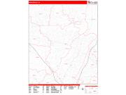 Montebello <br /> Wall Map <br /> Zip Code <br /> Red Line Style 2024 Map