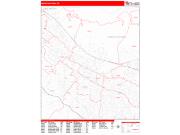 Mountain View <br /> Wall Map <br /> Zip Code <br /> Red Line Style 2024 Map