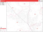 Murrieta <br /> Wall Map <br /> Zip Code <br /> Red Line Style 2024 Map