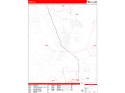 Perris <br /> Wall Map <br /> Zip Code <br /> Red Line Style 2024 Map