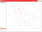 Watsonville <br /> Wall Map <br /> Zip Code <br /> Red Line Style 2024 Map