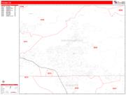 Yucaipa <br /> Wall Map <br /> Zip Code <br /> Red Line Style 2024 Map