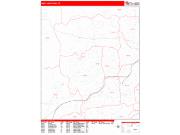 West Hartford <br /> Wall Map <br /> Zip Code <br /> Red Line Style 2024 Map